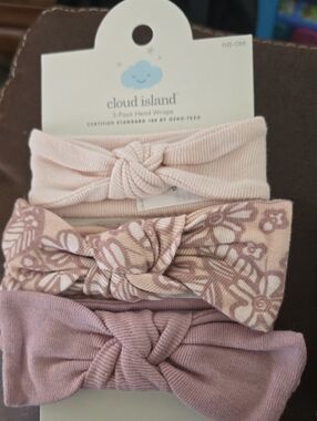 Cloud island Pink & Mauve Knotted Head Wraps - 3 Pack